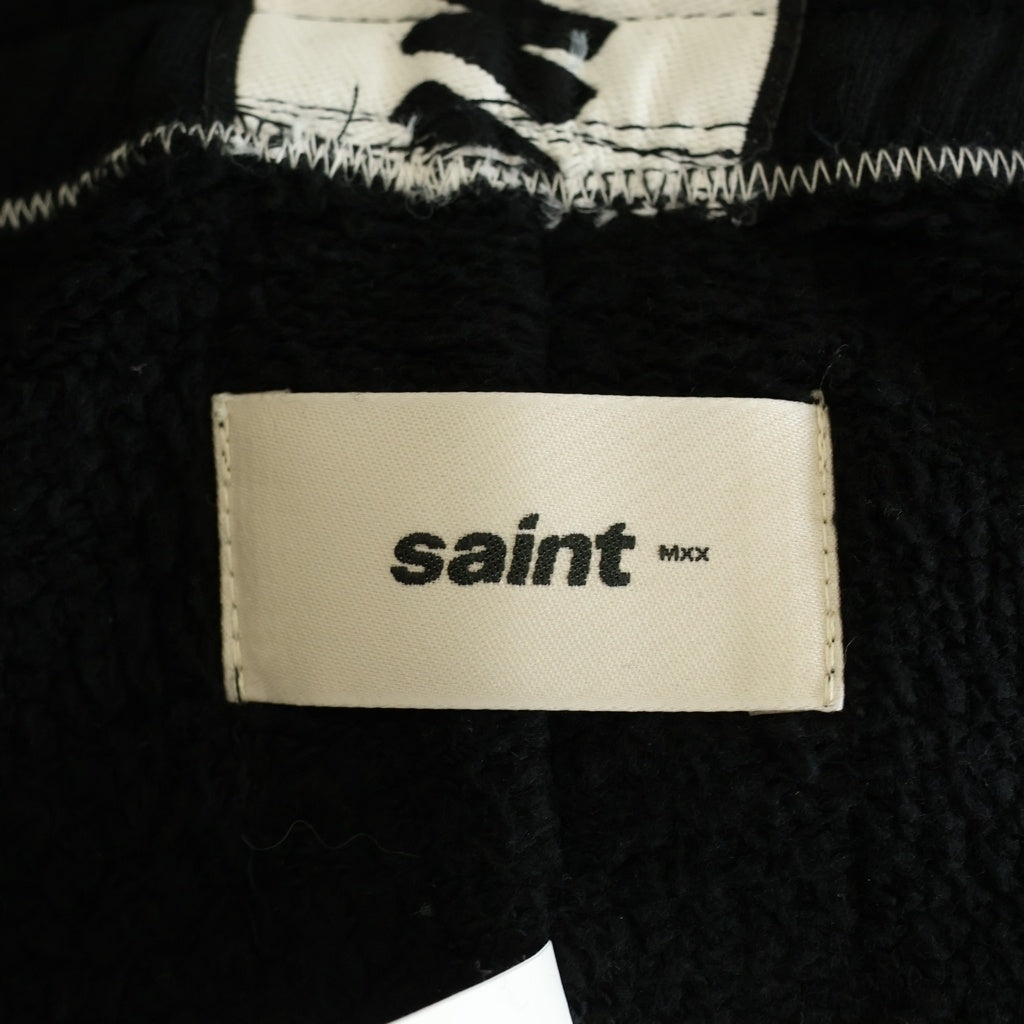 SAINT MICHAEL(セントマイケル) 25AW ×A LOVE MOVEMENT ALM_SWEAT PANTS SM-HR1-0000-C70 フロントロゴ スウェットパンツ ブラック