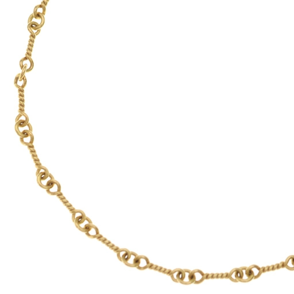 CHROME HEARTS(クロムハーツ) 22K NECKCHAIN T18 ツイストチェーンネックレス ゴールドBCA014