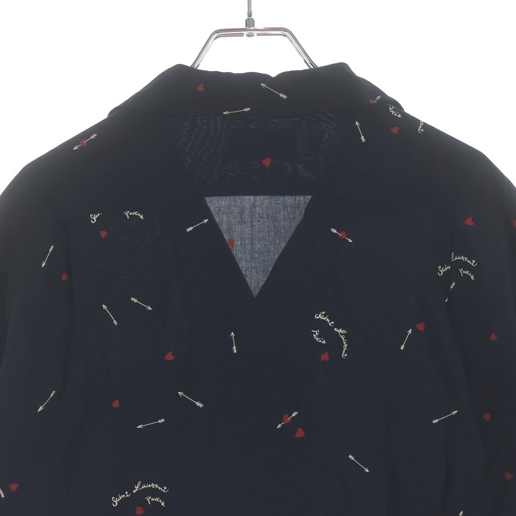SAINT LAURENT PARIS(サンローランパリ) 21SS キューピッドプリント半袖シャツ 531956 Y2D48 ブラック
