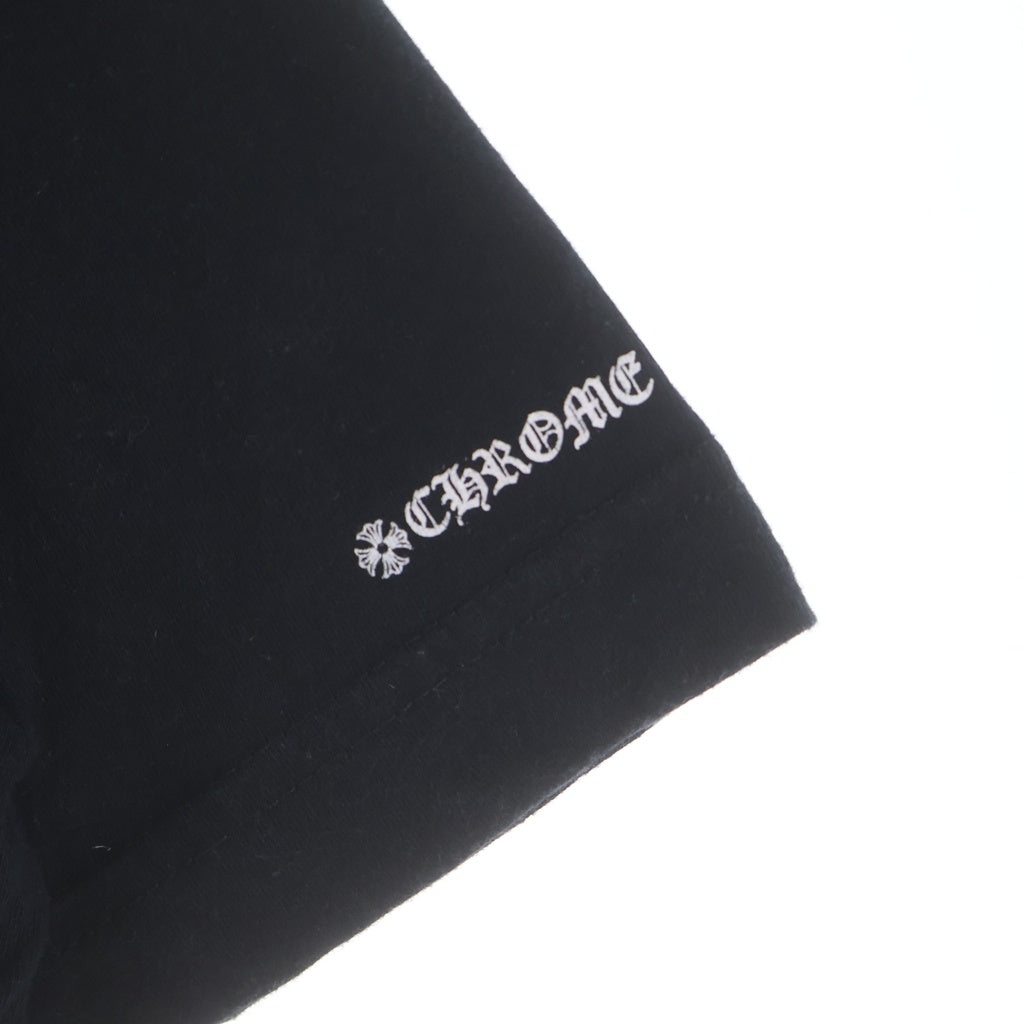 CHROME HEARTS(クロムハーツ) SCROLL LABEL T-SHIRT スクロールラベルプリント クルーネック ポケット 半袖Tシャツカットソー ブラック