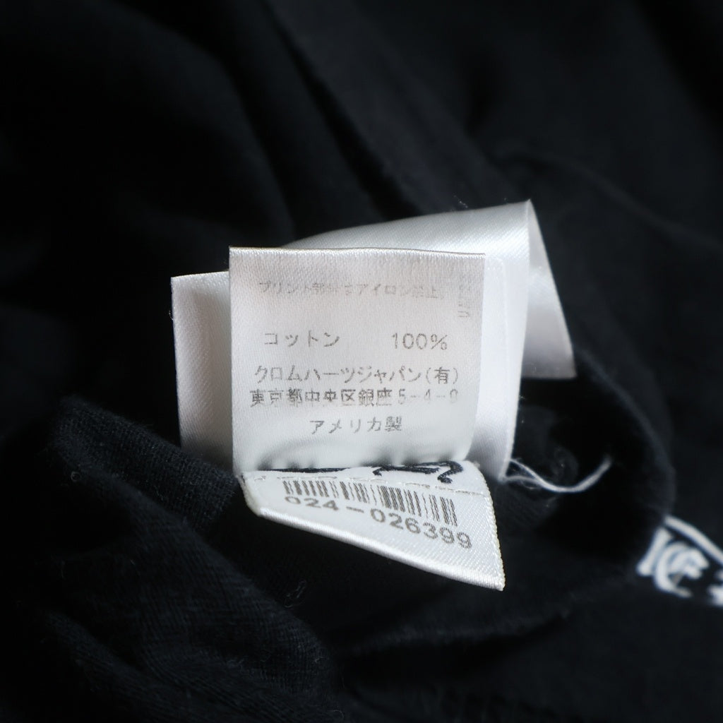 CHROME HEARTS(クロムハーツ) SCROLL LABEL T-SHIRT スクロールラベルプリント クルーネック ポケット 半袖Tシャツカットソー ブラック