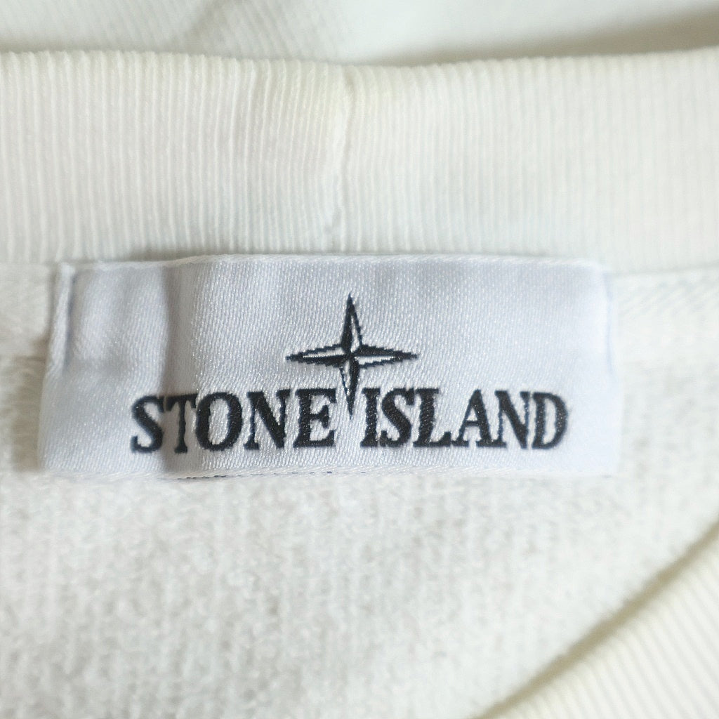 STONE ISLAND(ストーンアイランド) GARMENT DYE SWEAT SHIRT ガーメント ダイ スウェット シャツ ホワイト 801566060