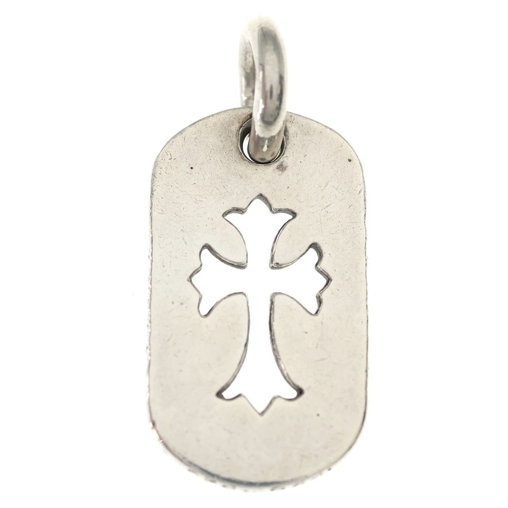 CHROME HEARTS(クロムハーツ) Aoyama LTD D TAG SML CO CRS 青山限定カットアウトクロスドッグタグ スモール ペンダントトップ シルバー