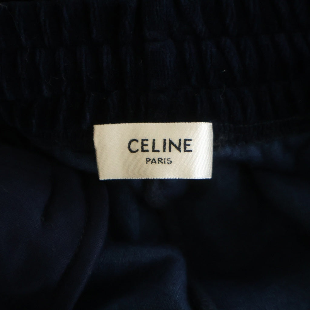 CELINE(セリーヌ) Triomphe Flared Jersey Track Pants トリオンフ フレアジャージートラックパンツ ネイビー 2Z020679I