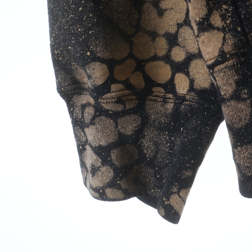 SUPREME(シュプリーム) 21AW Bleached Leopard Hooded 総柄 プルオーバーパーカー ブラック
