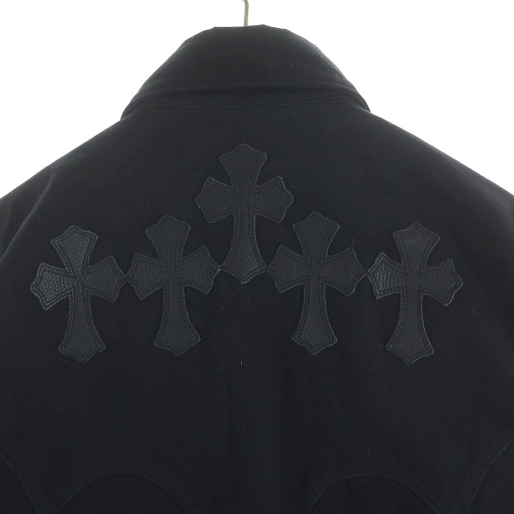 CHROME HEARTS(クロムハーツ) OLD CROSS PATCH FLARE DENIM JKT オールド クロスパッチ フレアニー デニムジャケット ブラック