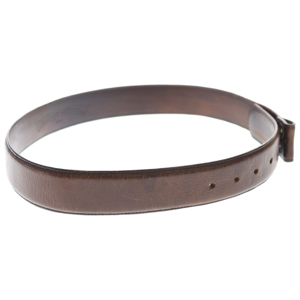 CHROME HEARTS(クロムハーツ) 1.5 STRAP 1.5インチ フローラルリベッツ レザーベルトストラップ ブラウン