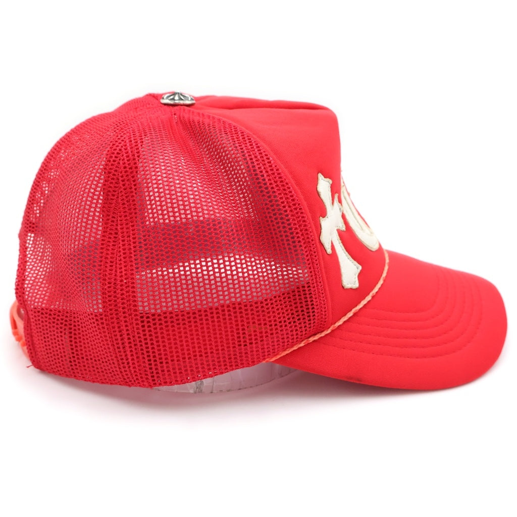 CHROME HEARTS(クロムハーツ) OLD CH CRS PATCH TRUCKER オールド CH クロスパッチ トラッカー メッシュキャップ レッド