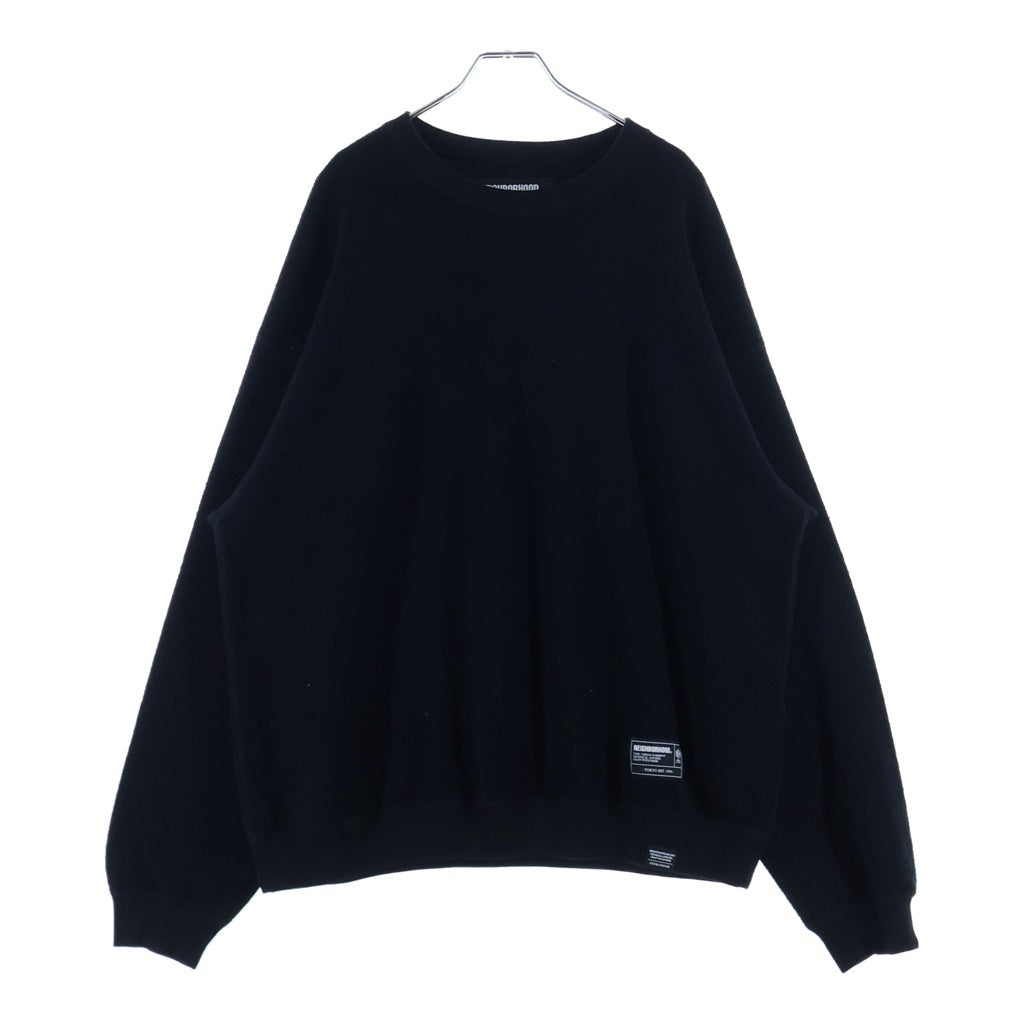 NEIGHBORHOOD(ネイバーフッド) 25AW REVERSIBLE SWEAT SHIRT 252UWNH-CSM07 リバーシブルスウェットシャツ パイル地トレーナー ブラック