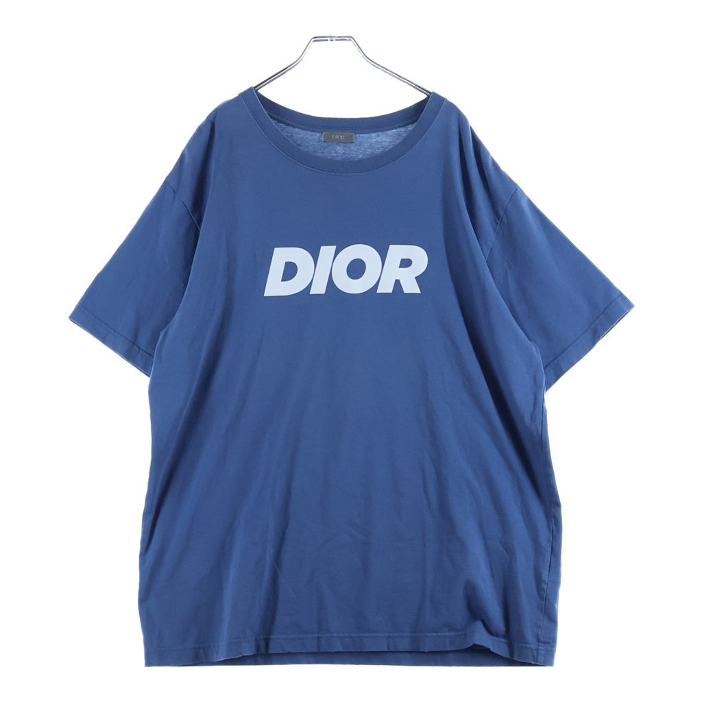 DIOR(ディオール) 24AW Logo Printed T-Shirt 483J696D0847 ロゴプリント半袖Tシャツ ブルー
