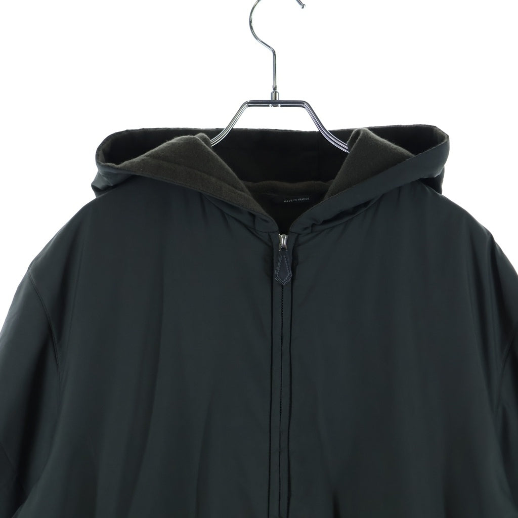HERMES(エルメス) NYLON HOODED JACKET ナイロンフーデッドジャケット カーキ
