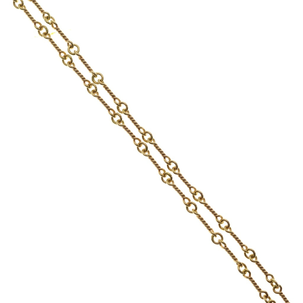 CHROME HEARTS(クロムハーツ) 22K NECKCHAIN T18 ツイストチェーンネックレス 18inch ゴールドBCA014