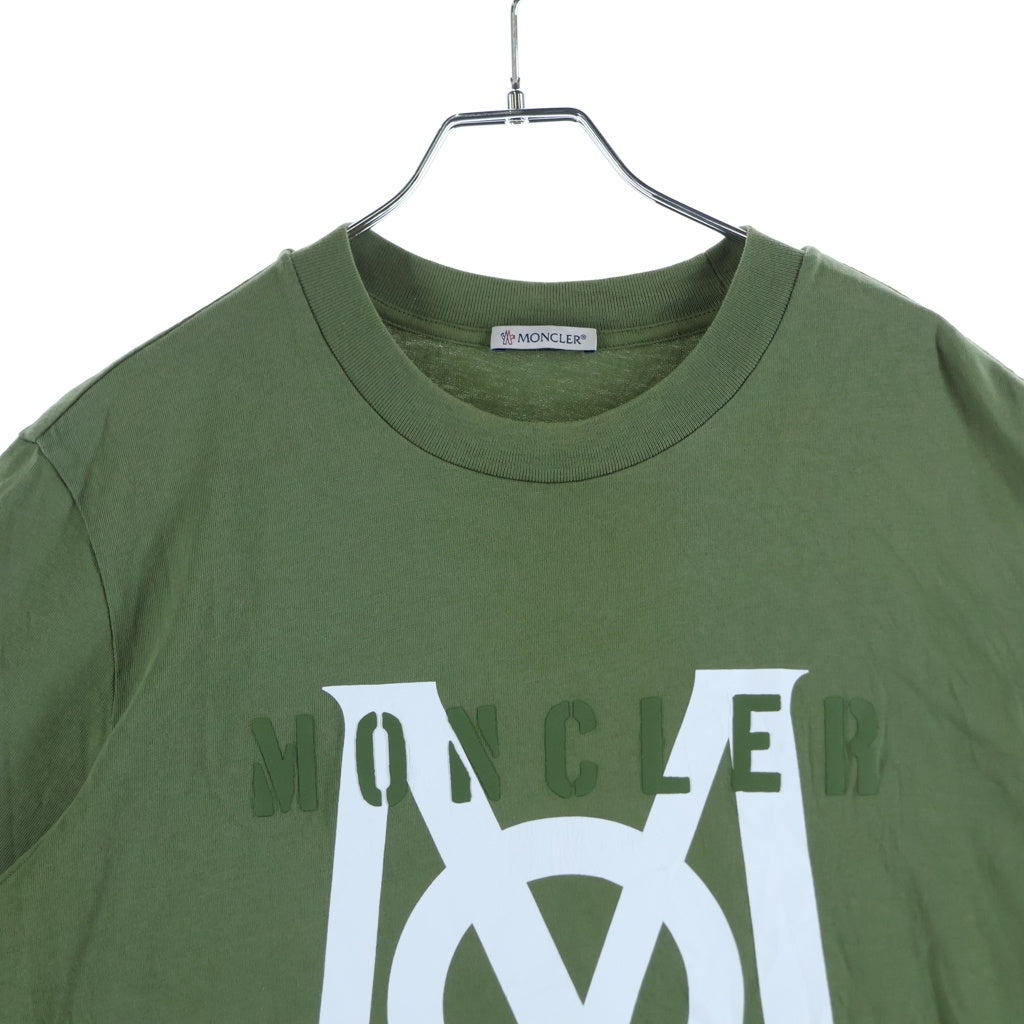MONCLER(モンクレール) 22AW SAFARI SS TEE サファリ フロントロゴプリント Tシャツ カーキ I10918C00051