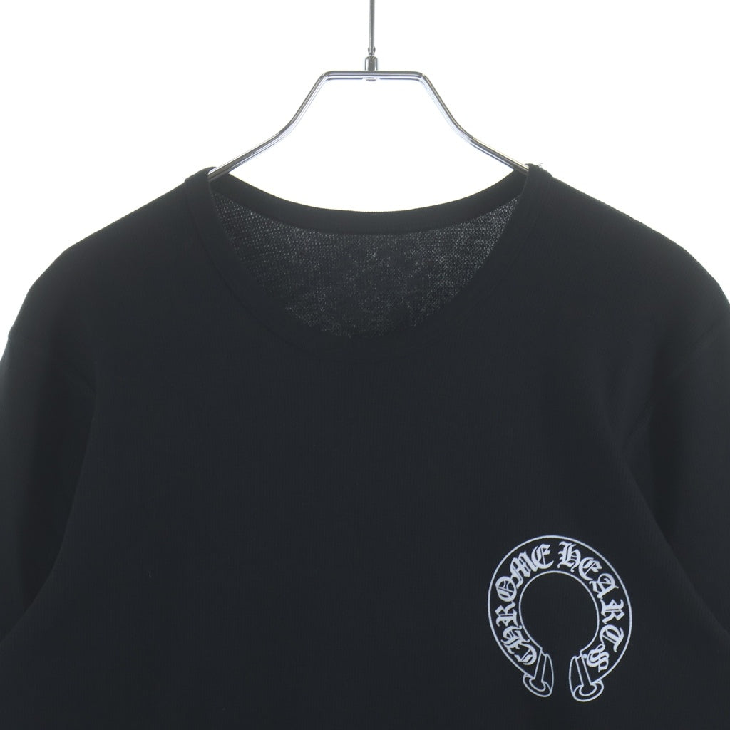 CHROME HEARTS(クロムハーツ) Horseshoe Thermal L/S Tee ホースシュー サーマル長袖Tシャツ ブラック