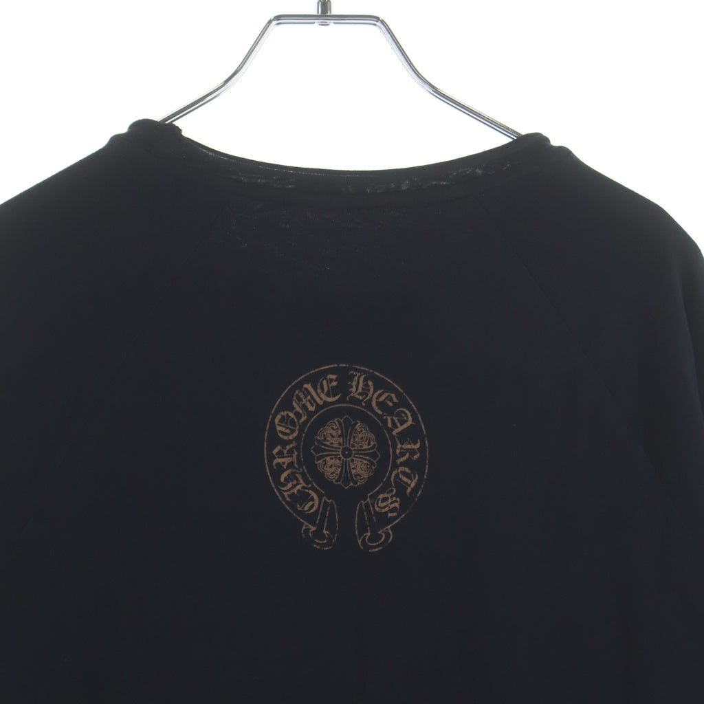 CHROME HEARTS(クロムハーツ) 袖フローラルプリント長袖Tシャツ ブラック/ブラウン