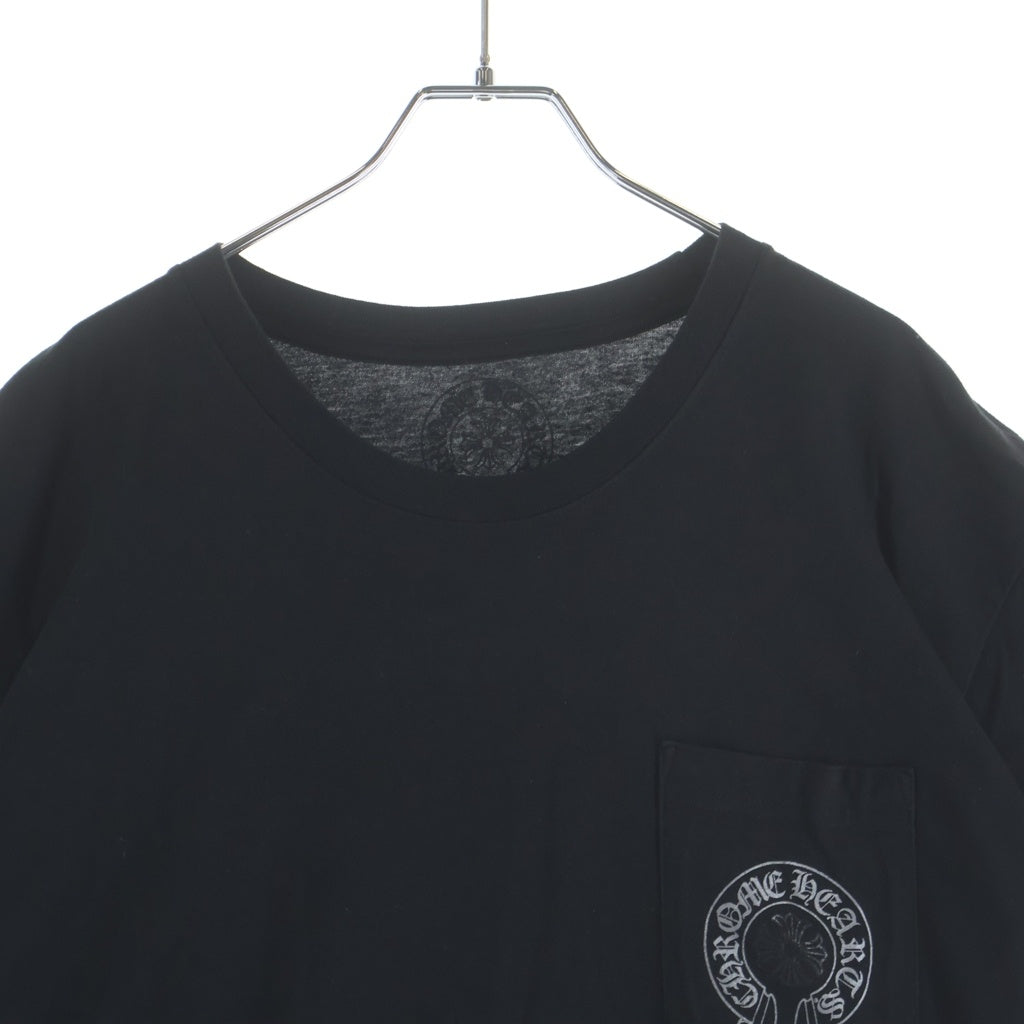 CHROME HEARTS(クロムハーツ) Las Vegas Limited Horseshoe S/S Tee ラスベガス限定 シルバーホースシュープリント 半袖Tシャツ カットソー ブラック