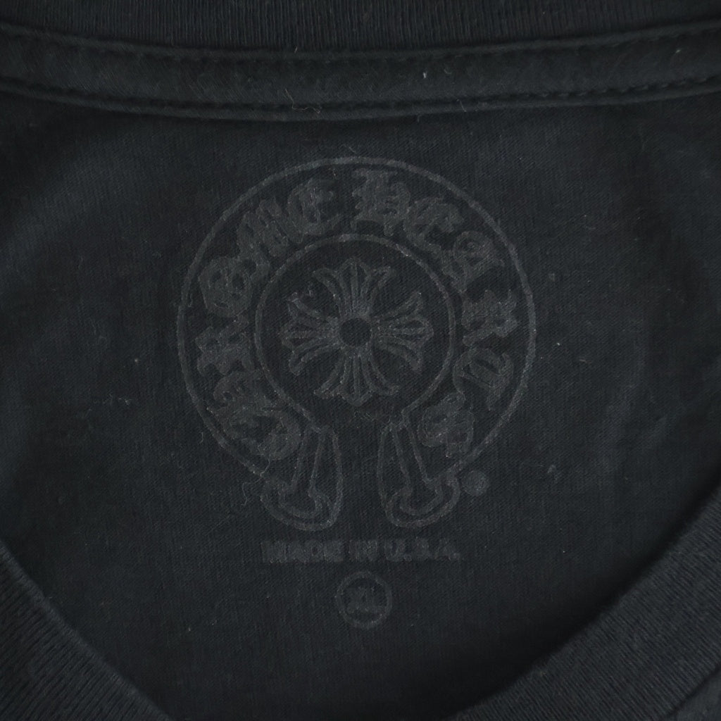 CHROME HEARTS(クロムハーツ) Las Vegas Limited Horseshoe S/S Tee ラスベガス限定 シルバーホースシュープリント 半袖Tシャツ カットソー ブラック
