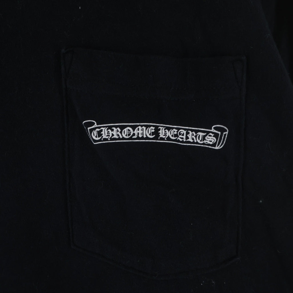 CHROME HEARTS(クロムハーツ) バックアーチロゴプリント長袖カットソー ブラック