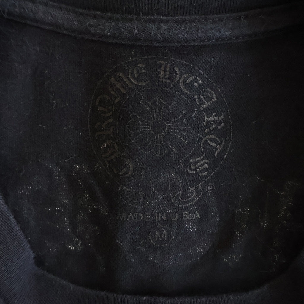 CHROME HEARTS(クロムハーツ) バックアーチロゴプリント長袖カットソー ブラック