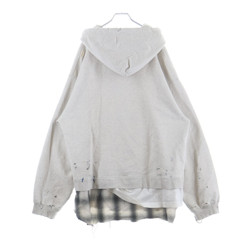 MAISON MIHARAYASUHIRO(メゾンミハラヤスヒロ) TRIPLE LAYERED HOODIE トリプルレイヤードプルオーバーパーカー グレー A13HD571