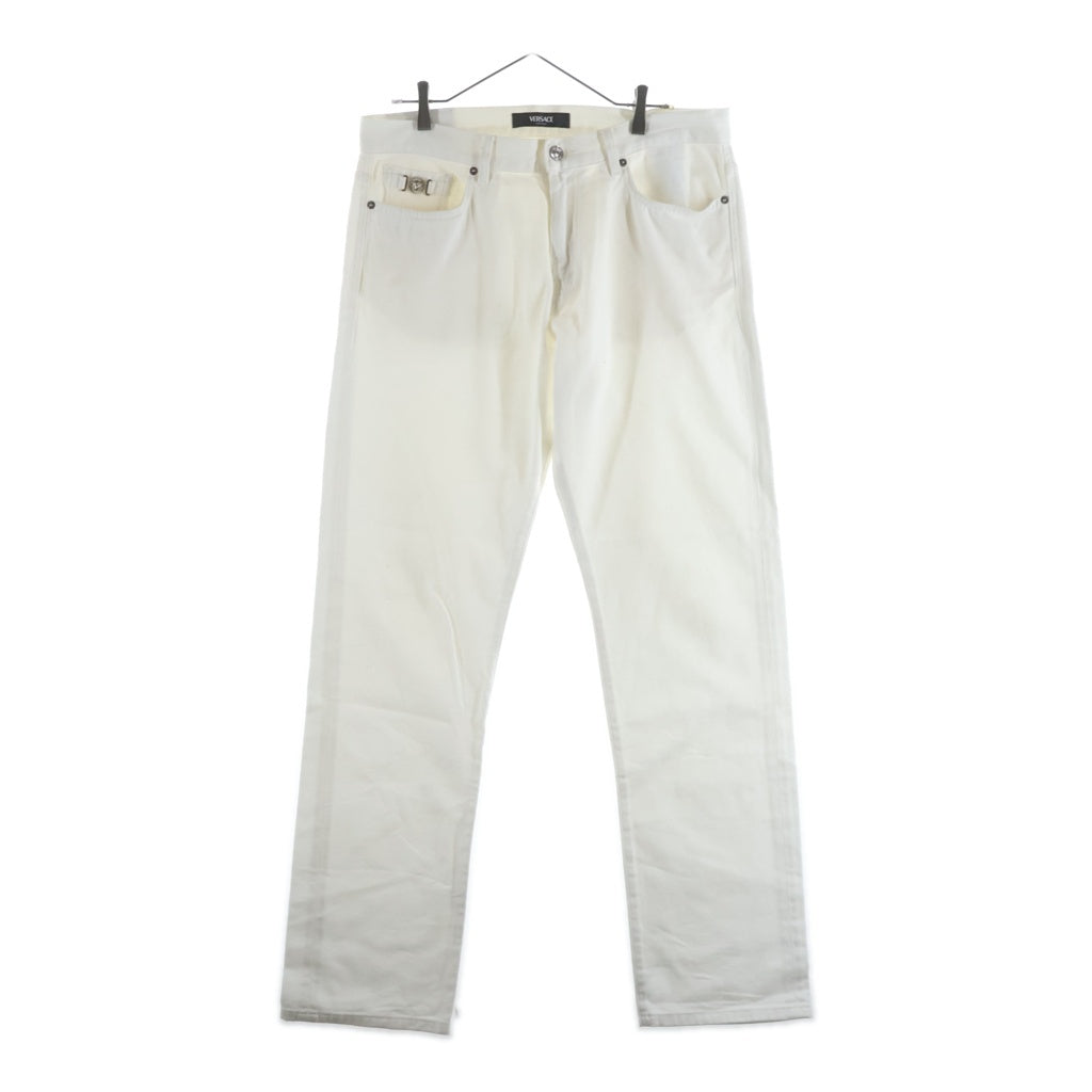 VERSACE(ヴェルサーチ) Regular Fit Denim デニムパンツ ホワイト