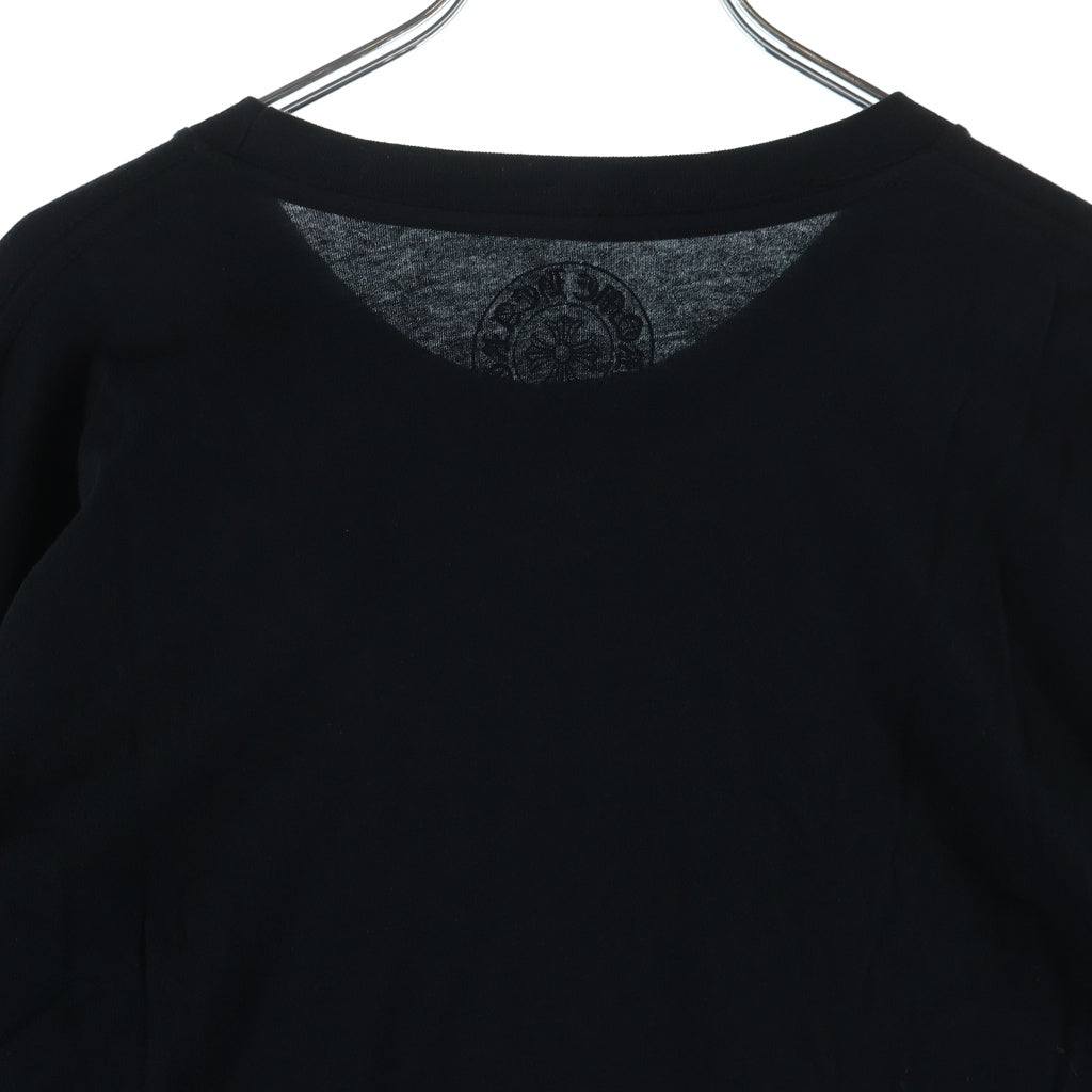 CHROME HEARTS(クロムハーツ) Neck Logo L/S Tee ネックロゴプリント長袖Tシャツ ブラック