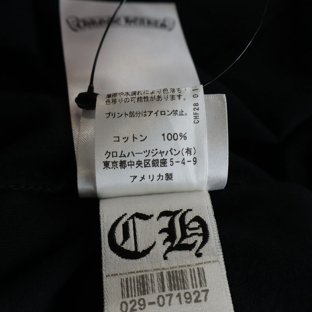 CHROME HEARTS(クロムハーツ) Neck Logo L/S Tee ネックロゴプリント長袖Tシャツ ブラック