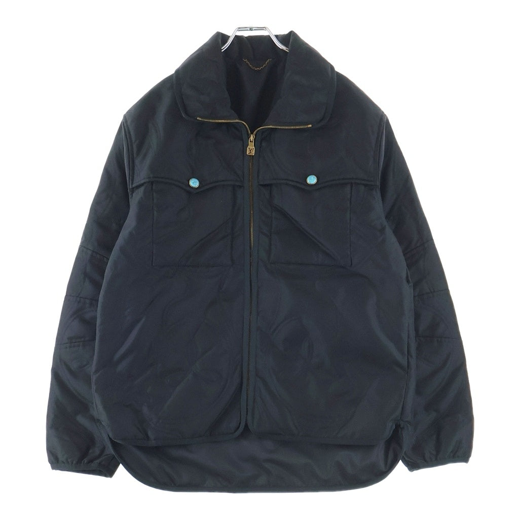 LOUIS VUITTON ルイヴィトン 24AW ターコイズボタン キルテッド オーバーシャツ ジャケット ブラック RM242M LKK HRB63E RM242M LKK HRB63E LOUIS VUITTON(ルイヴィトン) 24AW ターコイズボタン キルテッド