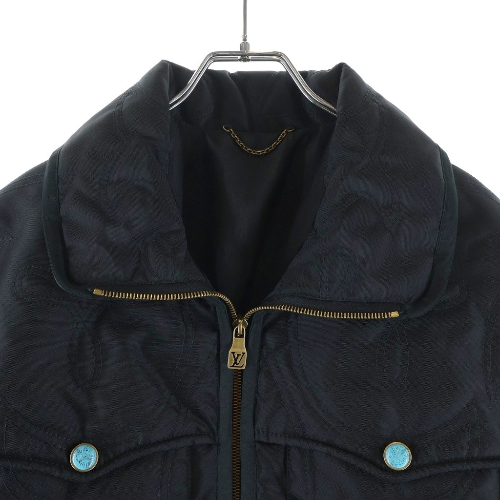 LOUIS VUITTON(ルイヴィトン) 24AW ターコイズボタン キルテッドオーバーシャツ ジャケット ブラック RM242M LKK HRB63E