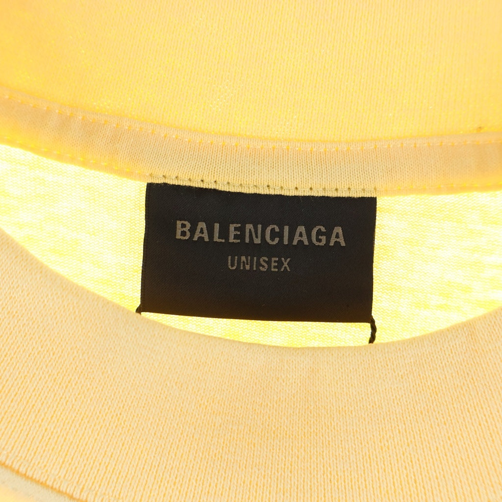 BALENCIAGA(バレンシアガ) WFP World Food Programme 両面プリント 半袖クルーネックTシャツ カットソー イエロー 764235 TSVS9