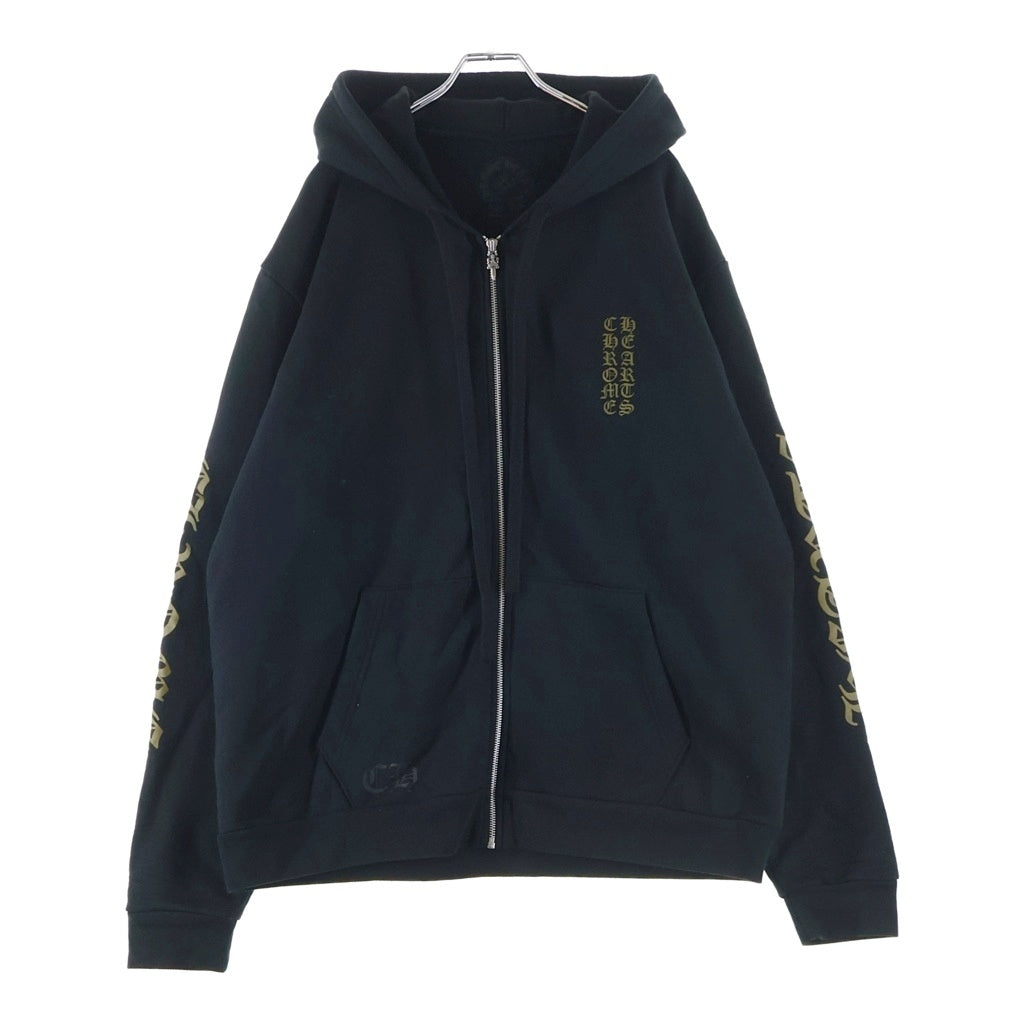 【新品】CHROME HEARTS SWTSHRT HD ZIP ジップパーカー CHROME HEARTS(クロムハーツ) SWTSHRT THRML HD ZIP 袖ロゴプリント