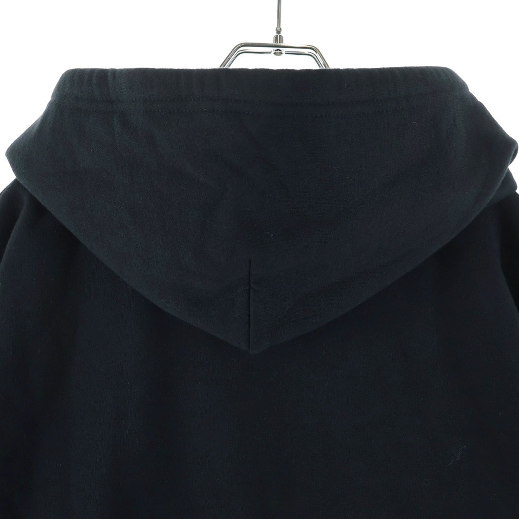 CHROME HEARTS(クロムハーツ) SWTSHRT THRML HD ZIP 袖ロゴプリントジップアップパーカー ブラック