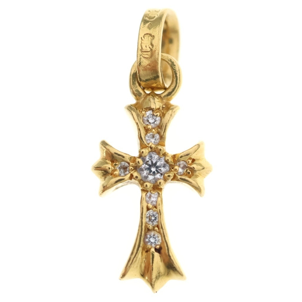 CHROME HEARTS(クロムハーツ) 22K CRS BBYFAT P/DIA ベイビーファットクロス PAVEダイヤ ペンダントトップ ゴールド BCA035
