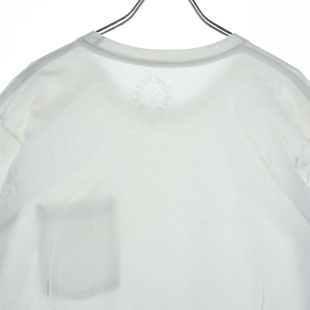 CHROME HEARTS(クロムハーツ) Neck Logo S/S Tee ネックロゴプリント クルーネック 半袖Tシャツ カットソー ホワイト