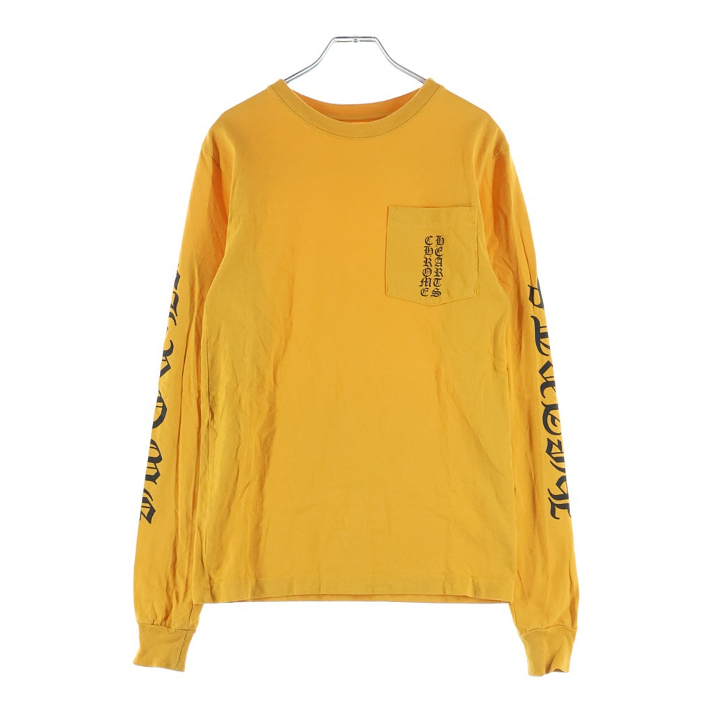 CHROME HEARTS(クロムハーツ) Mustard Arm Logo L/S Tee マスタードアームロゴ ロングスリーブクルーネック長袖Tシャツカットソー イエロー