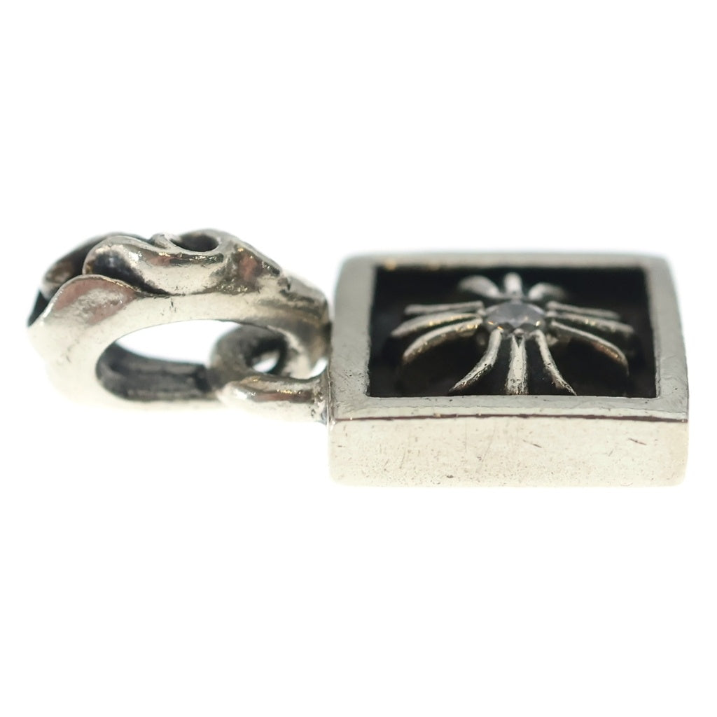 CHROME HEARTS(クロムハーツ) FRAMED CH PLUS 1DIA フレームドCHプラス 1ダイヤ チャーム ペンダントトップ シルバー