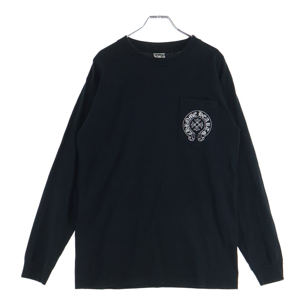 CHROME HEARTS(クロムハーツ) TAIPEI LTD L/S Tee 台北限定 オールド アームフローラル バックホースシュープリント 長袖Tシャツ カットソー ブラック