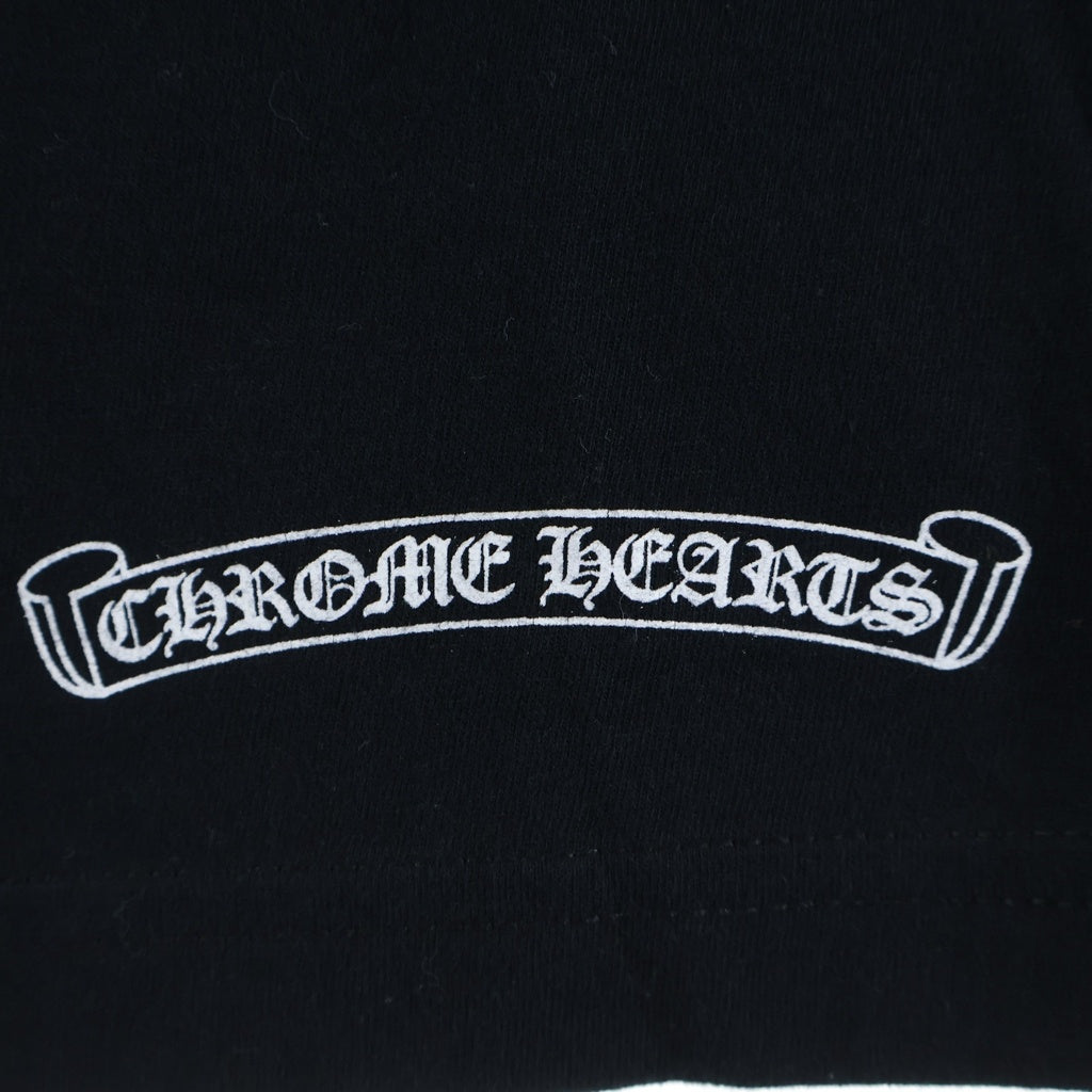 CHROME HEARTS(クロムハーツ) CH PLS L/S TEE CHプラス バックロゴプリント ロングスリーブ 長袖 ポケットTシャツ カットソー ブラック