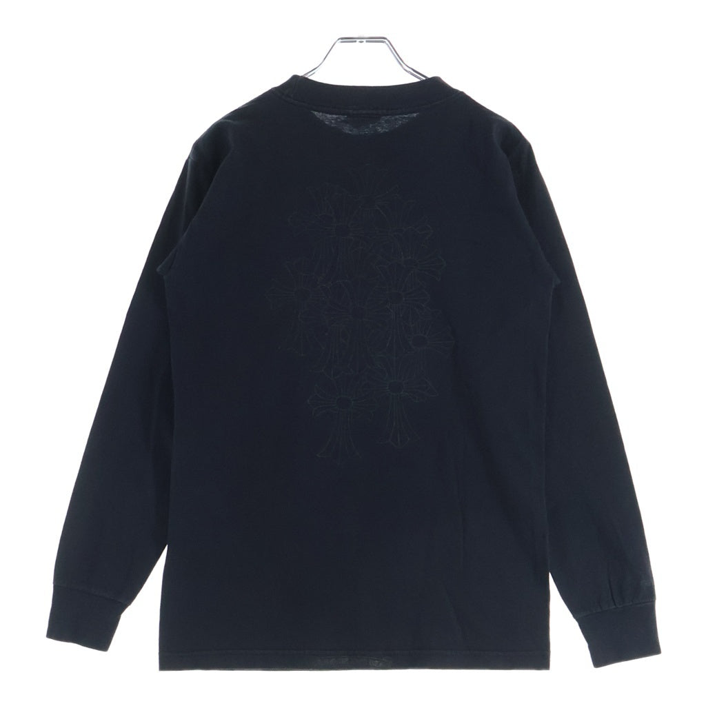 CHROME HEARTS(クロムハーツ) Cemetery L/S Tee オールド セメタリーバックプリント 長袖ポケットTシャツ ブラック