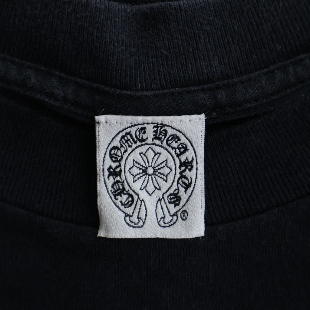 CHROME HEARTS(クロムハーツ) Cemetery L/S Tee オールド セメタリーバックプリント 長袖ポケットTシャツ ブラック