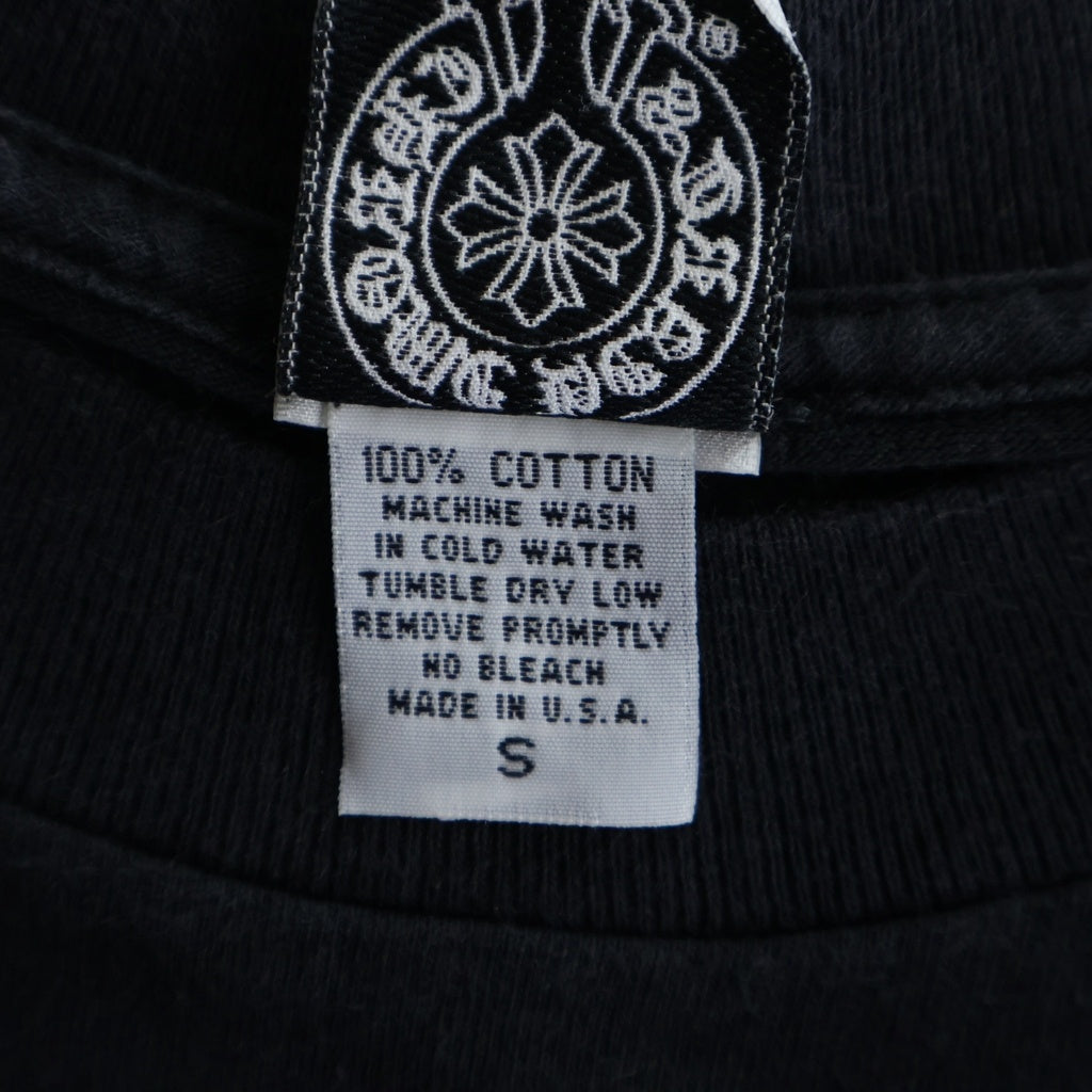 CHROME HEARTS(クロムハーツ) Cemetery L/S Tee オールド セメタリーバックプリント 長袖ポケットTシャツ ブラック