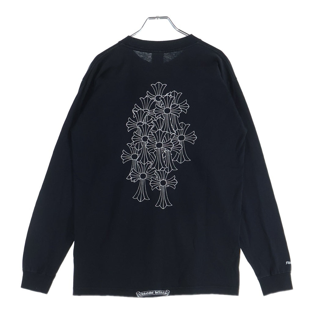 CHROME HEARTS(クロムハーツ) Cemetery L/S Tee オールド セメタリーバックプリント 長袖ポケットTシャツ ブラック/ホワイト