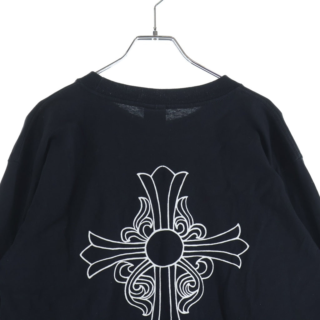 CHROME HEARTS(クロムハーツ) OLD CH T-SHIRT 東京限定 ファックユー バックフローラル フロントホースシュープリント クルーネック 長袖Tシャツ カットソー ブラック