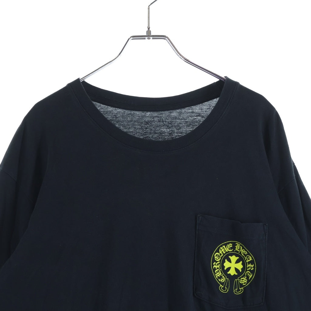 CHROME HEARTS(クロムハーツ) Made In Hollywood L/S Tee メイドインハリウッド アームフローラルクロス 長袖Tシャツ カットソー ブラック/イエロー