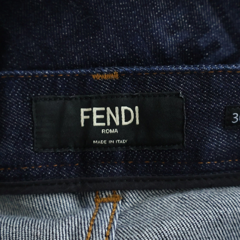 FENDI(フェンディ) ブリーチズッカ柄 デニムパンツ インディゴ FLP201 AAHP