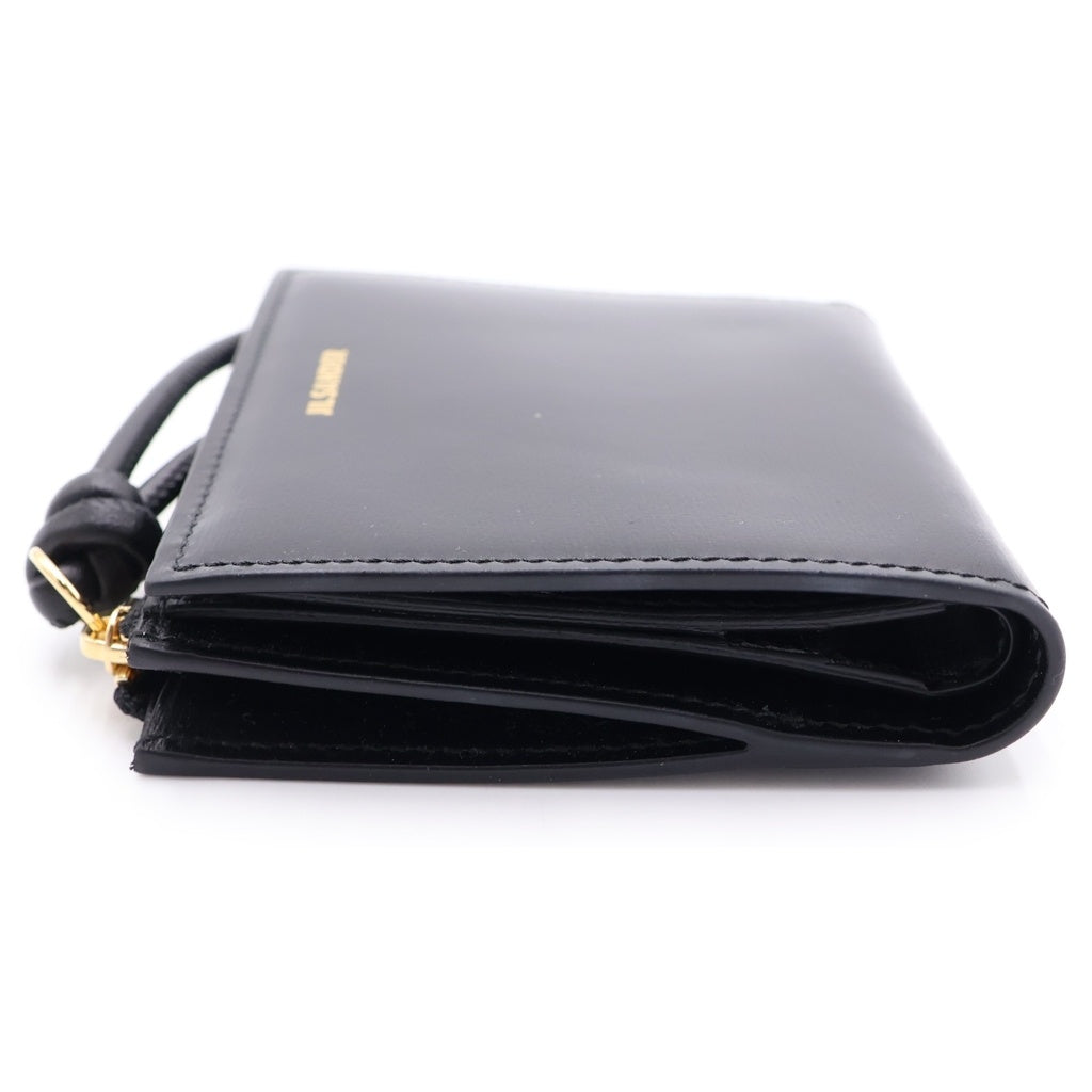 JIL SANDER NAVY(ジルサンダーネイビー) GIRO MINI FRENCH WALLET ジロ ミニフレンチウォレット ブラック J07UI0016