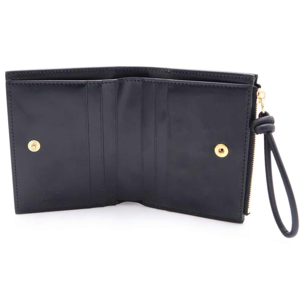 JIL SANDER NAVY(ジルサンダーネイビー) GIRO MINI FRENCH WALLET ジロ ミニフレンチウォレット ブラック J07UI0016