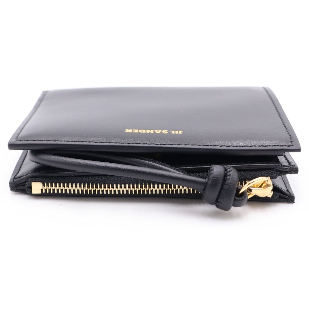 JIL SANDER NAVY(ジルサンダーネイビー) GIRO MINI FRENCH WALLET ジロ ミニフレンチウォレット ブラック J07UI0016