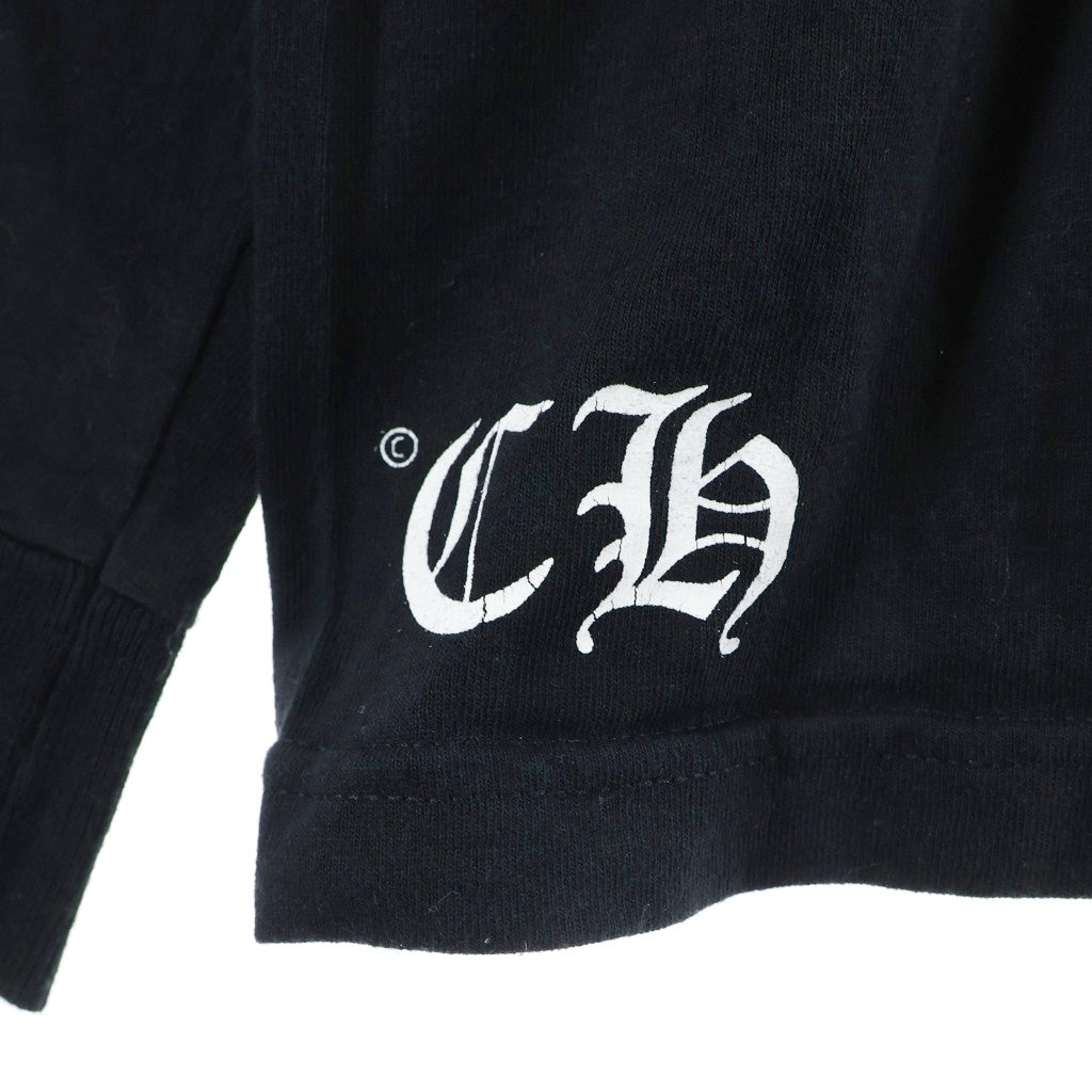 CHROME HEARTS(クロムハーツ) OLD Sleeve CH Plus Print L/S Tee オールド ホースシュー 袖CHプラスプリント長袖Tシャツ ブラック