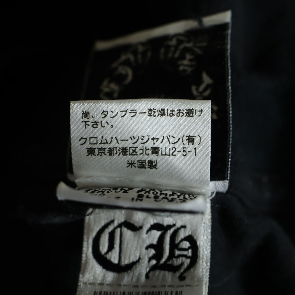 CHROME HEARTS(クロムハーツ) OLD Sleeve CH Plus Print L/S Tee オールド ホースシュー 袖CHプラスプリント長袖Tシャツ ブラック